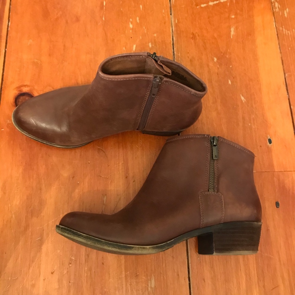 Lucky Brand brown leather booties